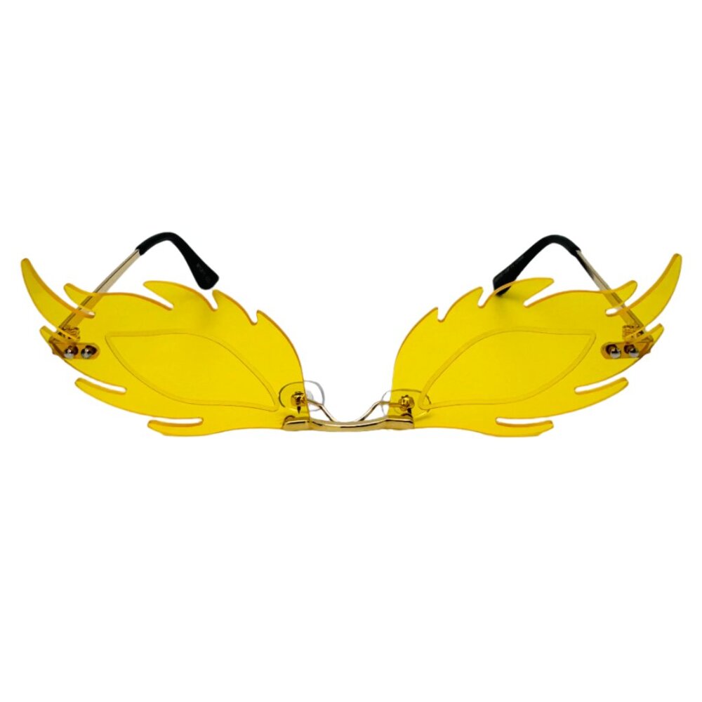 6075 | Yellow Blaze Rimless Sunglasses